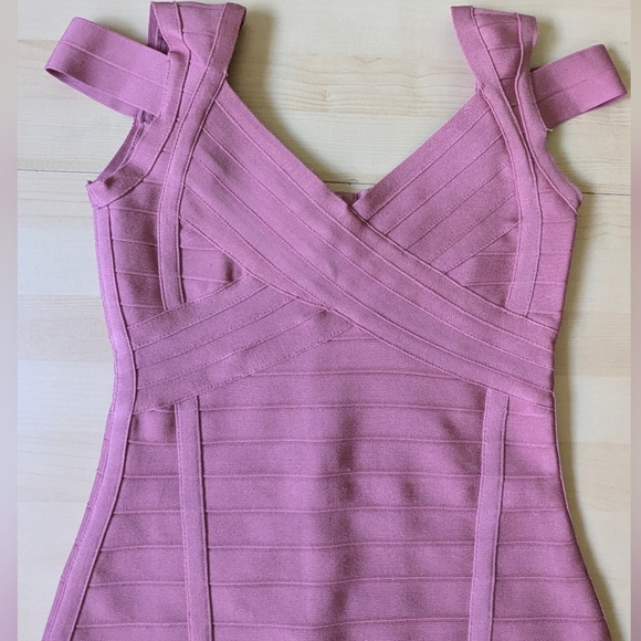 Unbranded Barbie Bubblegum Pink Bandage Body Con Shapewear Date Dress V Neck - Picture 5 of 14